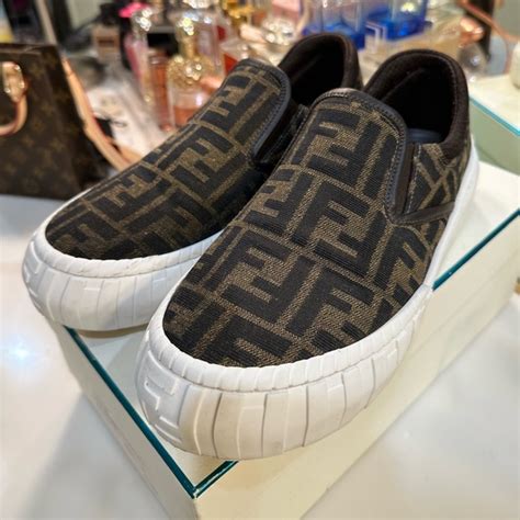 fendi slip on sneakers men|fendi denim sneakers.